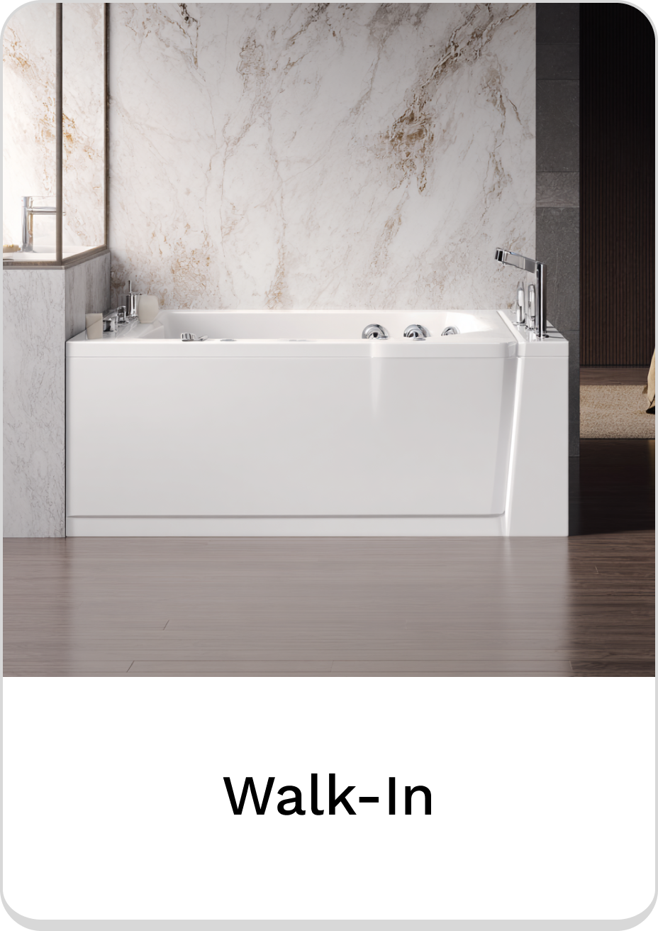 Modern walk-in bathtub with elegant design and luxury features for your bathroom.