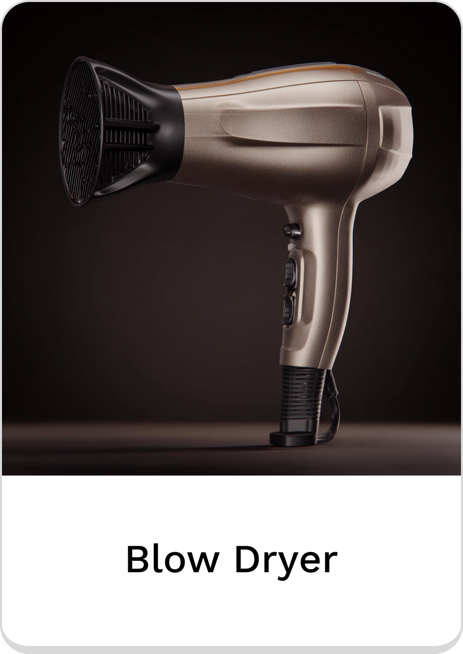 Stylish blow dryer with ergonomic design for quick and effective hair drying.