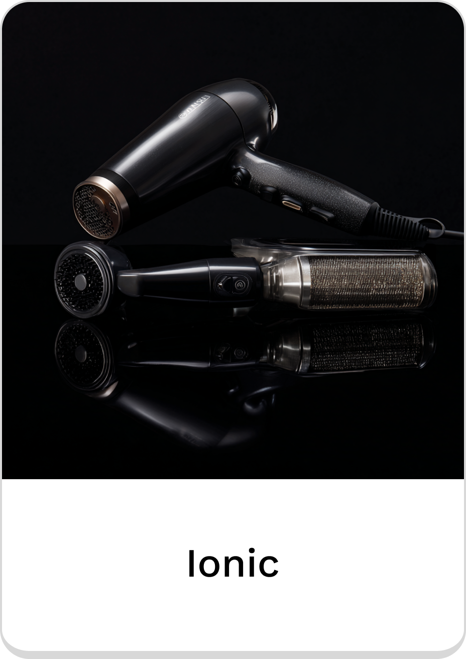 Ionic hair dryer and styling brush for smooth, frizz-free results.