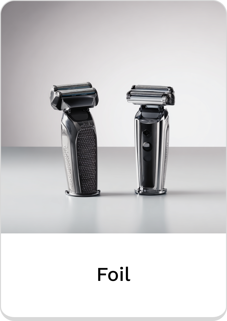High-quality foil shavers showcasing sleek design and precision performance.