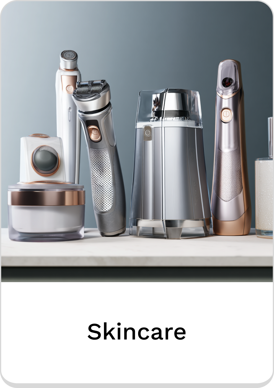 Collection of premium skincare tools on a countertop for enhanced beauty routines.