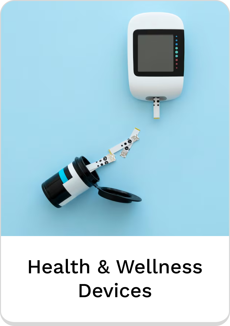 Advanced health and wellness devices with testing strips for accurate monitoring.