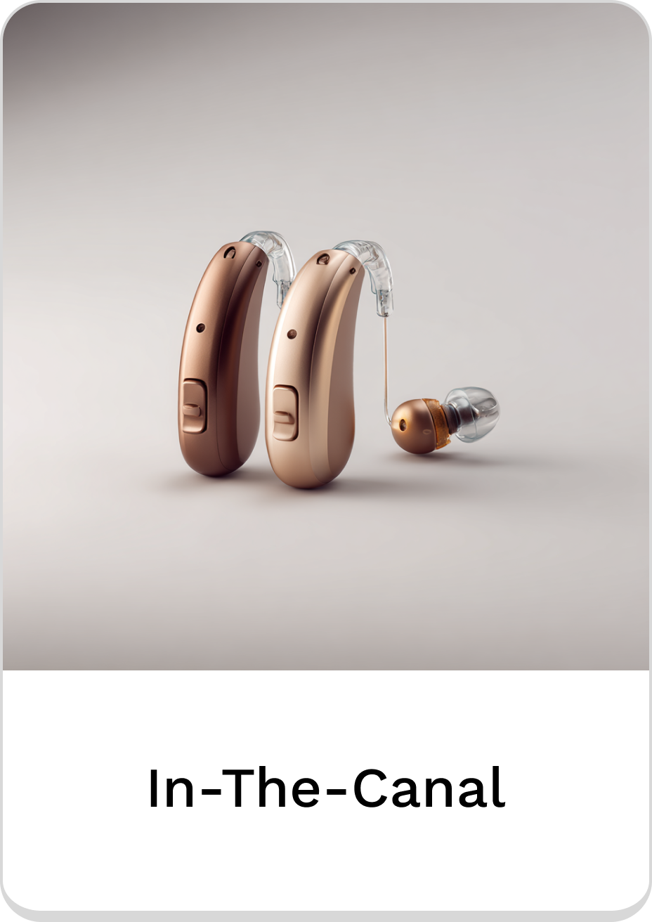 Stylish In-The-Canal hearing aids for discreet and comfortable audio support.