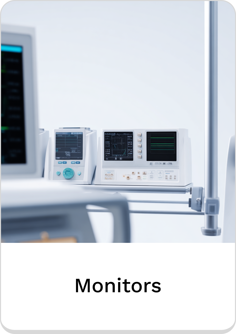Advanced medical monitors for precise patient monitoring and healthcare management.
