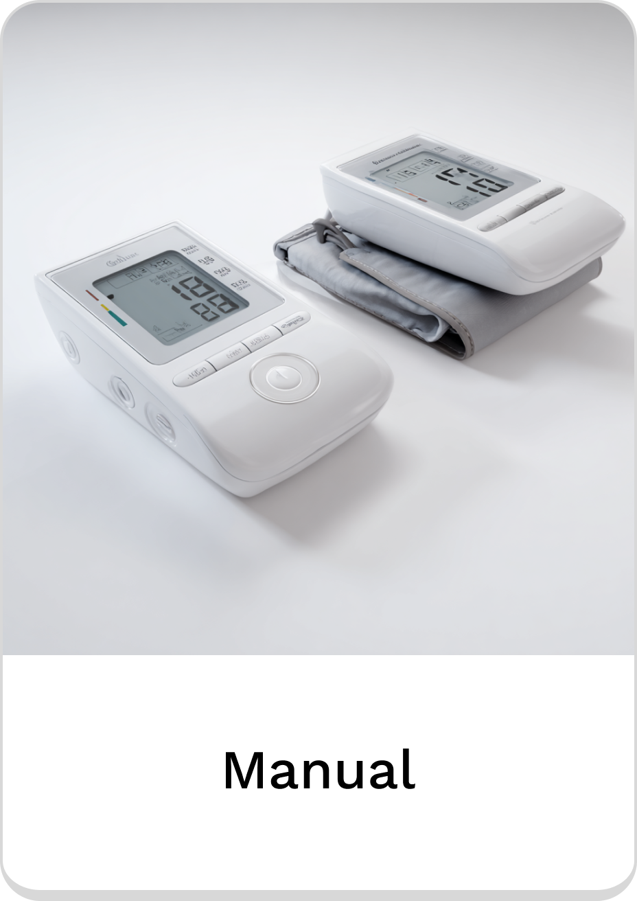 Manual blood pressure monitor with dual display for accurate readings.