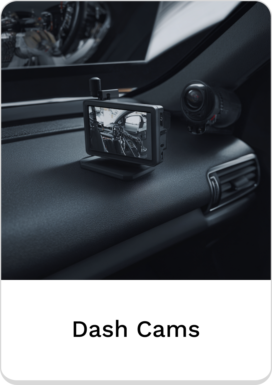 High-quality dash cam showcasing interior view and sleek design for vehicle security.
