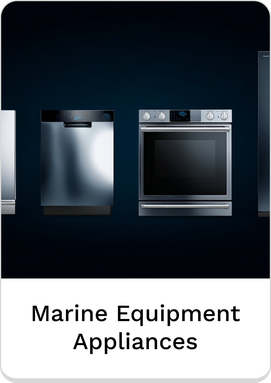 Sleek marine equipment appliances for efficient kitchen performance on boats.
