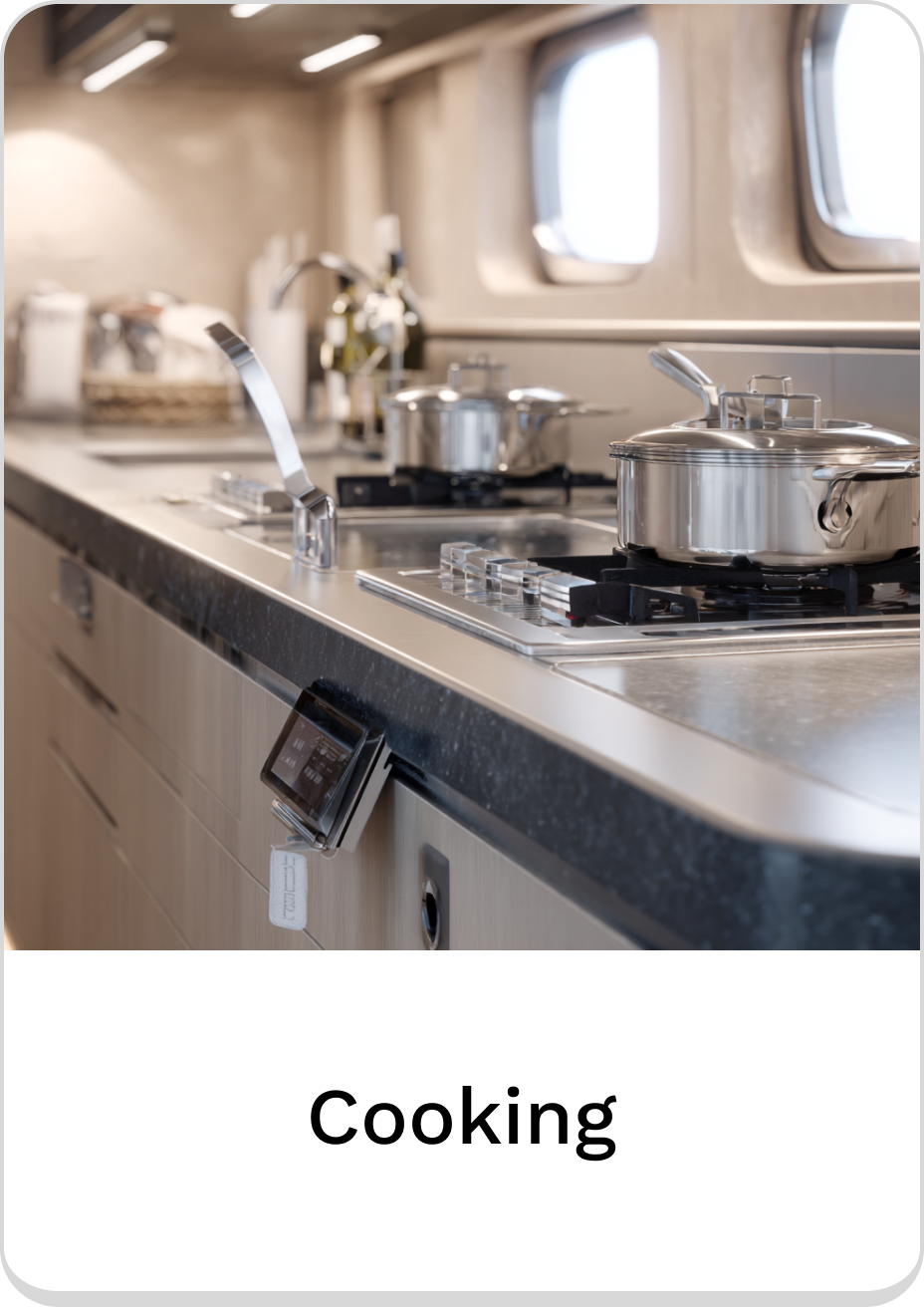 Modern kitchen setup with cookware, perfect for cooking enthusiasts.