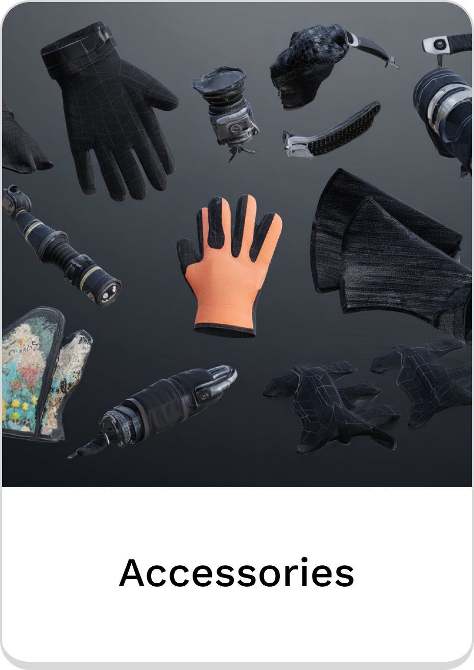 Collection of versatile accessories including gloves and tools for outdoor enthusiasts.