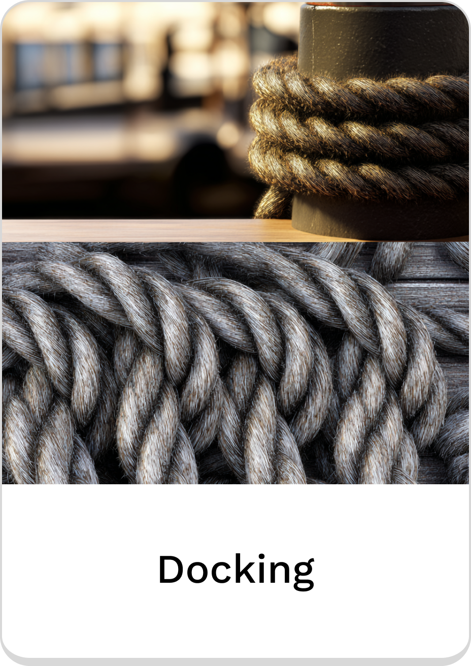 Durable docking rope for secure boat mooring and docking solutions.