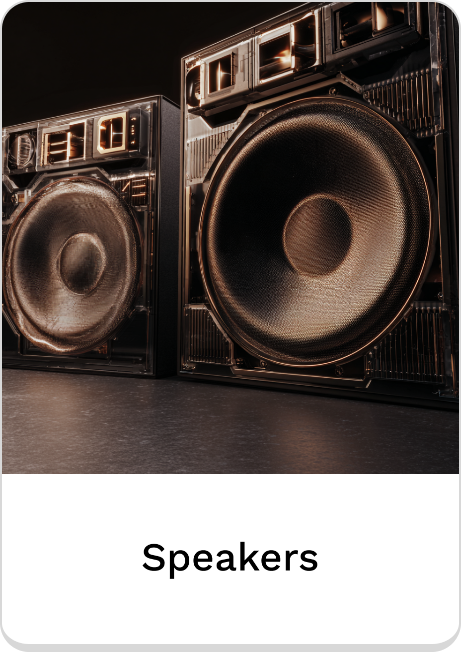 High-quality speakers with stylish design for vibrant audio experiences.