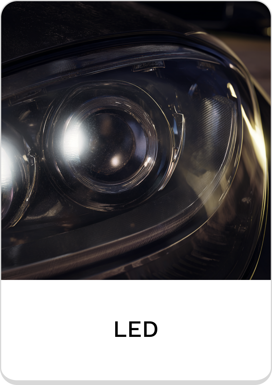 High-quality LED headlight for enhanced visibility and safety on the road.