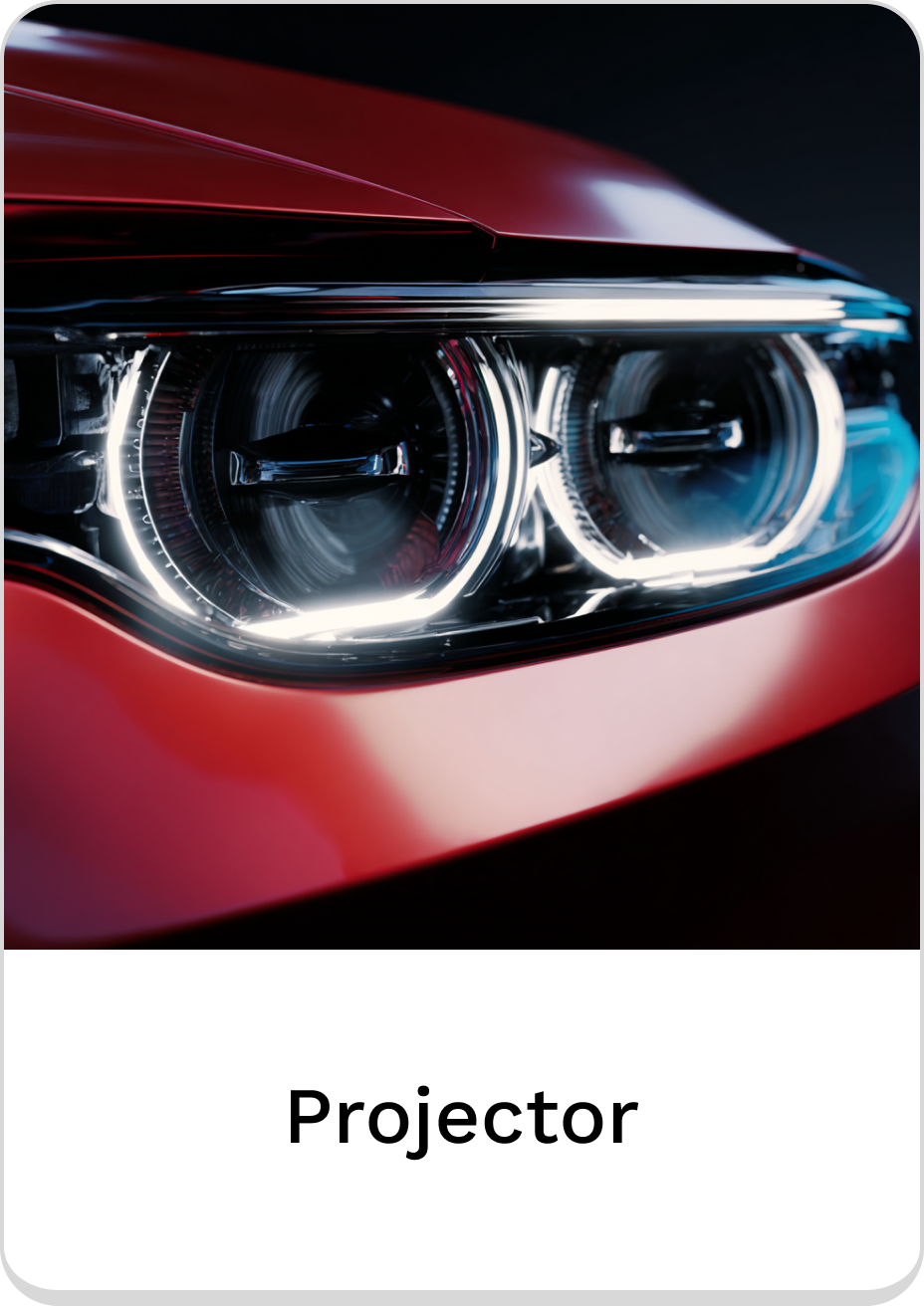 “High-quality projector headlights for enhanced visibility in any driving conditions.”