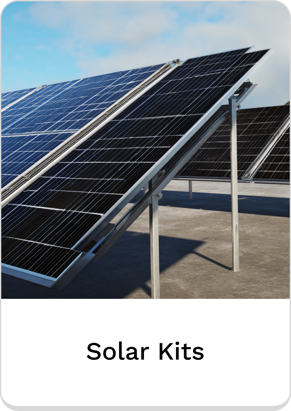 High-efficiency solar kits on a modern installation, perfect for renewable energy solutions.