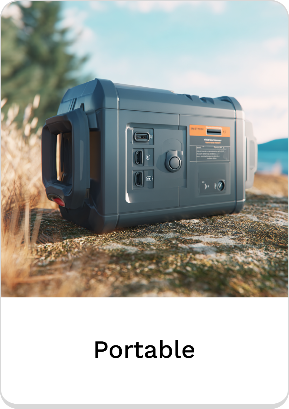 Portable power station with multiple charging ports for outdoor adventures.