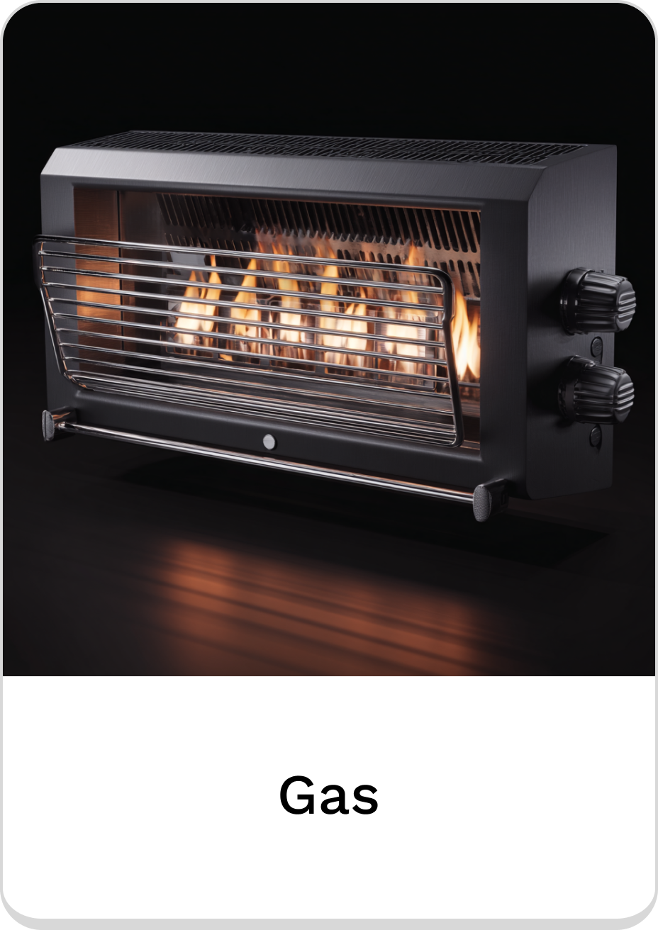 Modern gas heater with sleek design and vibrant flames for cozy indoor warmth.