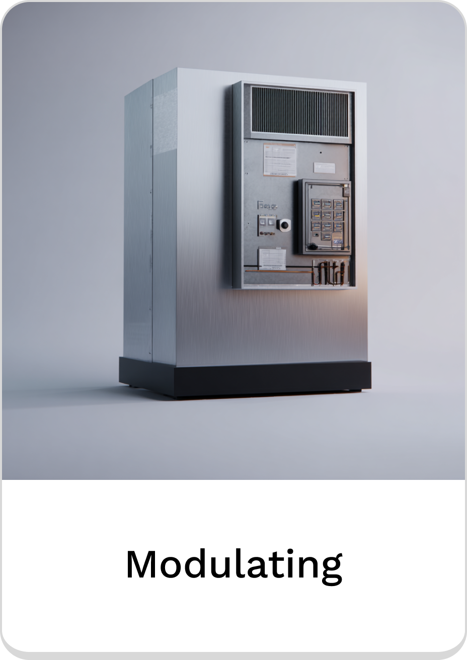 Modern modulating HVAC unit for efficient climate control.