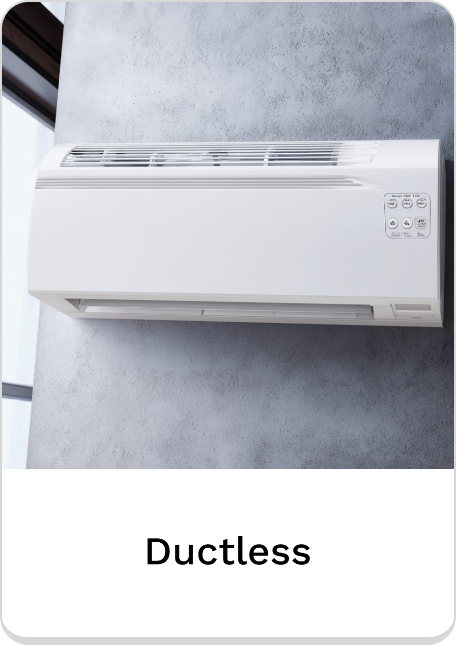 Modern ductless air conditioner mounted on a stylish gray wall.