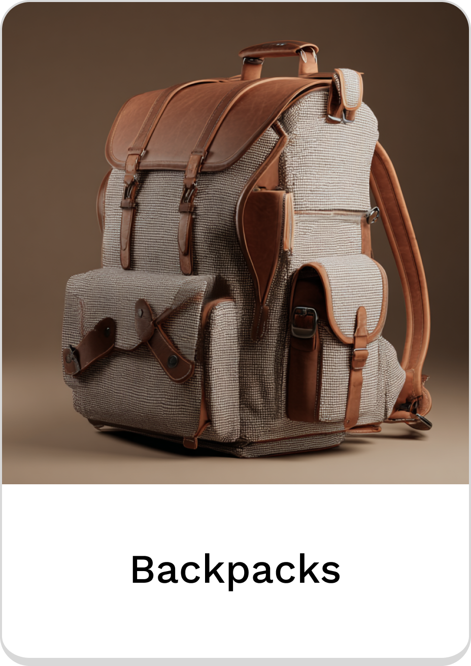 Stylish beige backpack with leather accents, perfect for outdoor adventures.