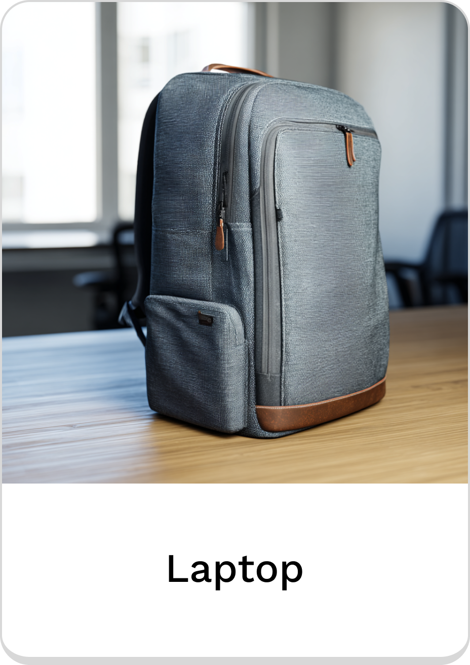 Stylish laptop backpack with leather accents, perfect for professionals and students.