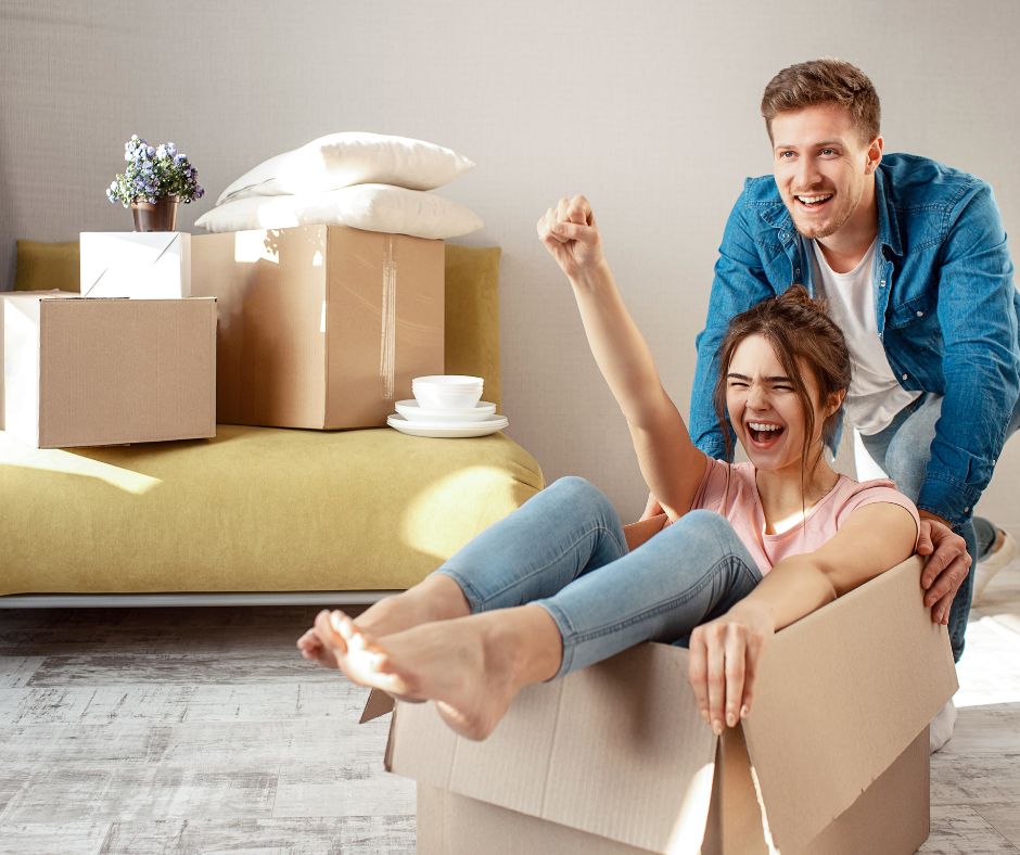 Couple feeling excited to move interstate