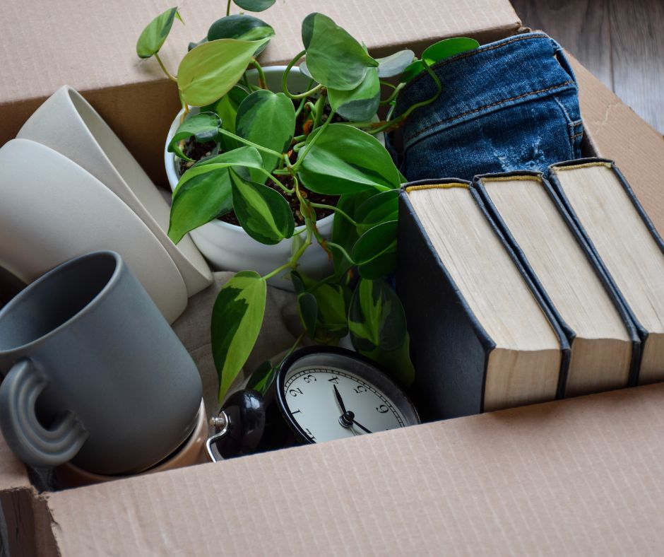 Box with random items in them ready for move day - canberra removalists
