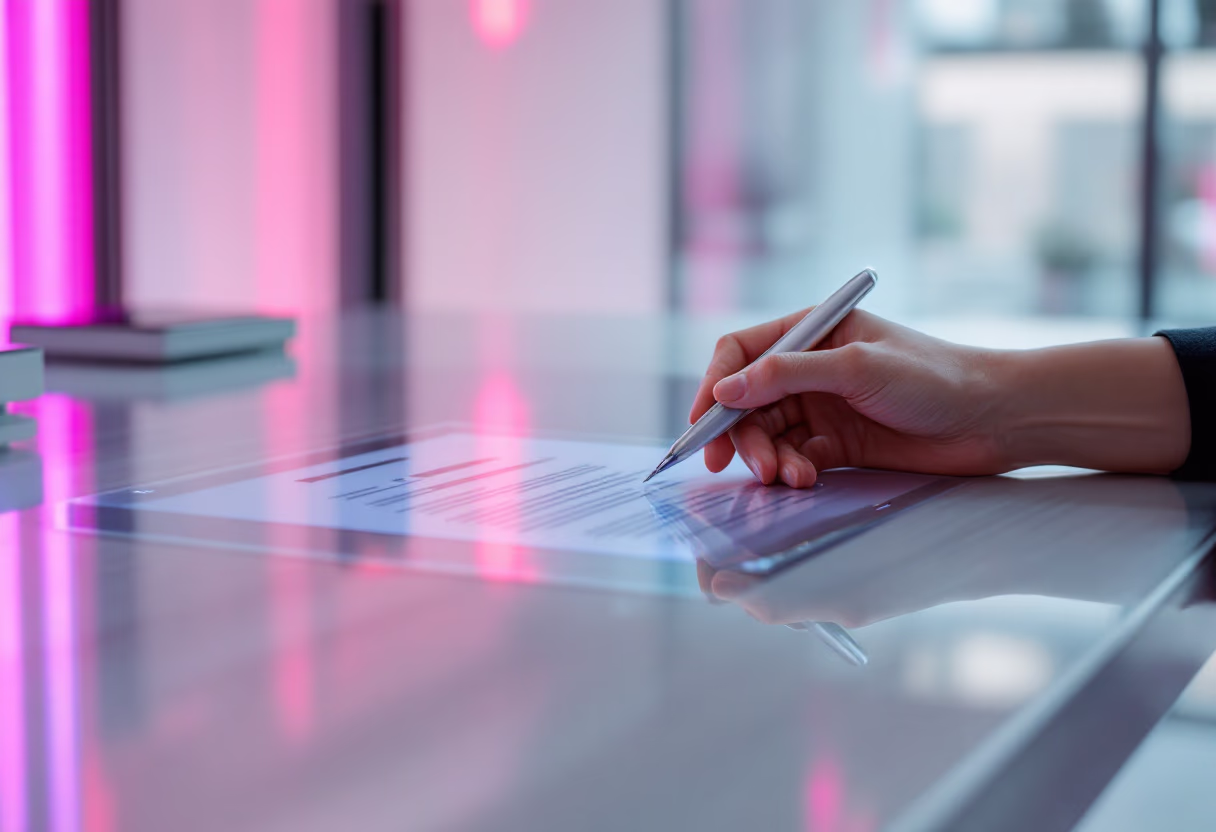 image of legal documents being signed