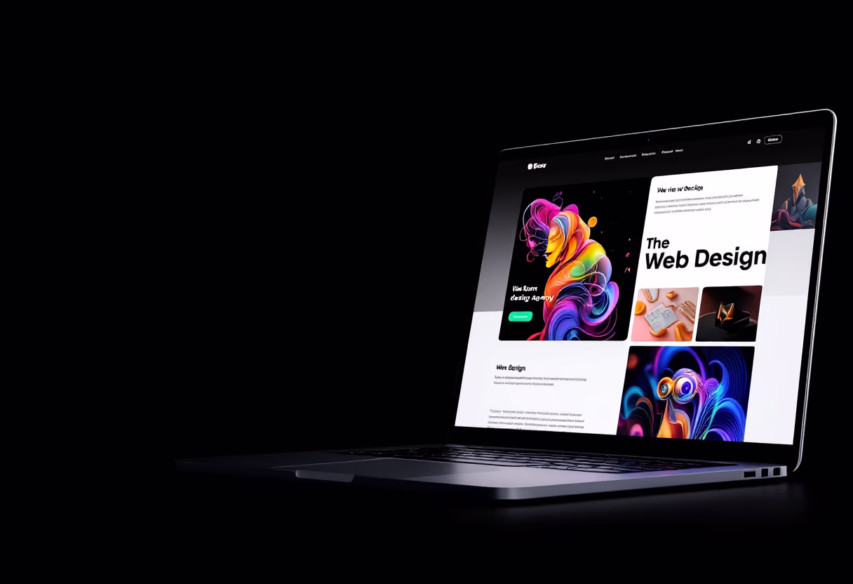 image of website on a laptop