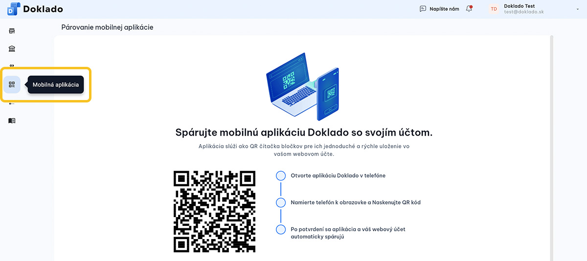 Doklado - Mobilná aplikácia