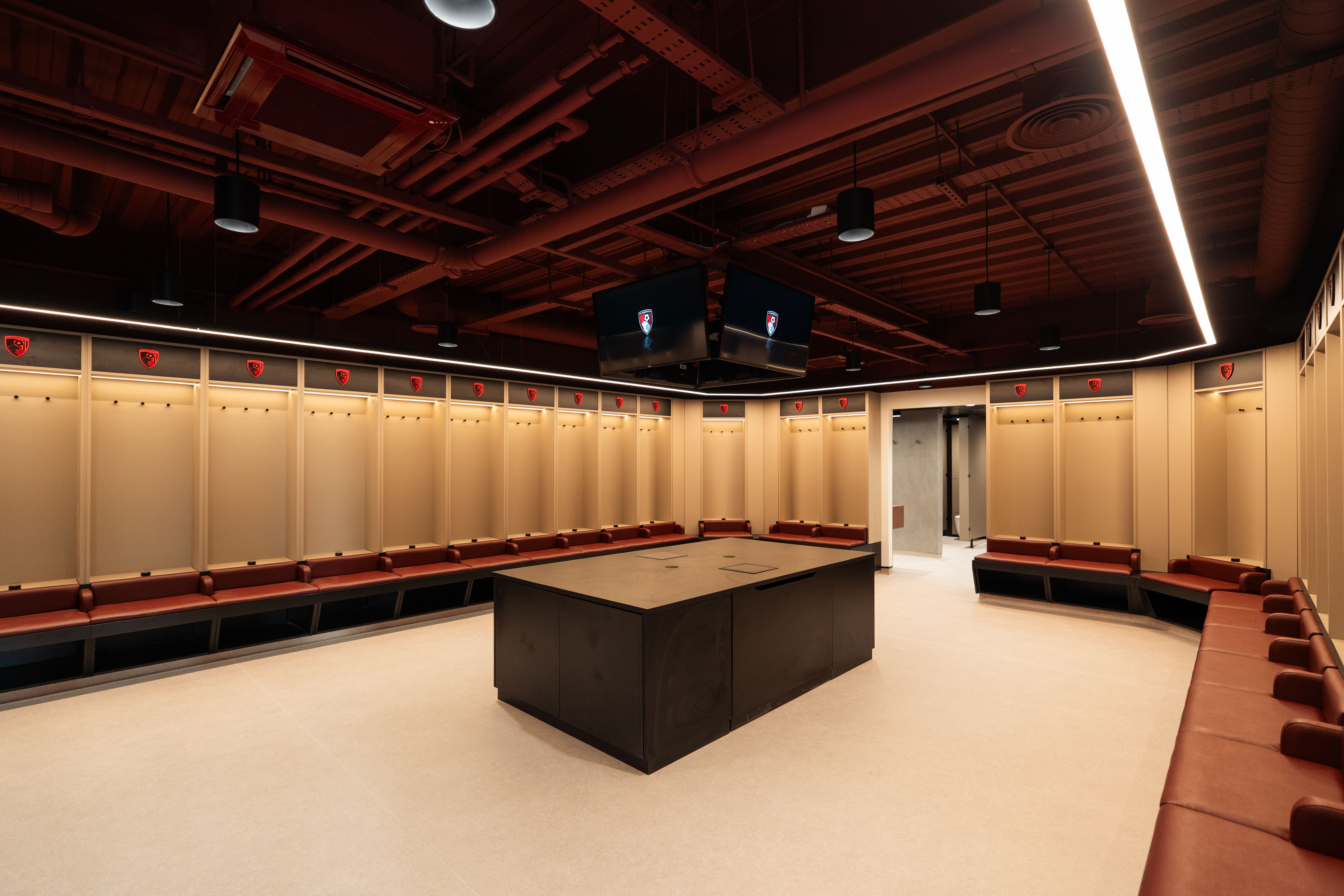 Interior design suite for the directors at Ipswich stadium Furniture and styling on the tables by Designers Touch