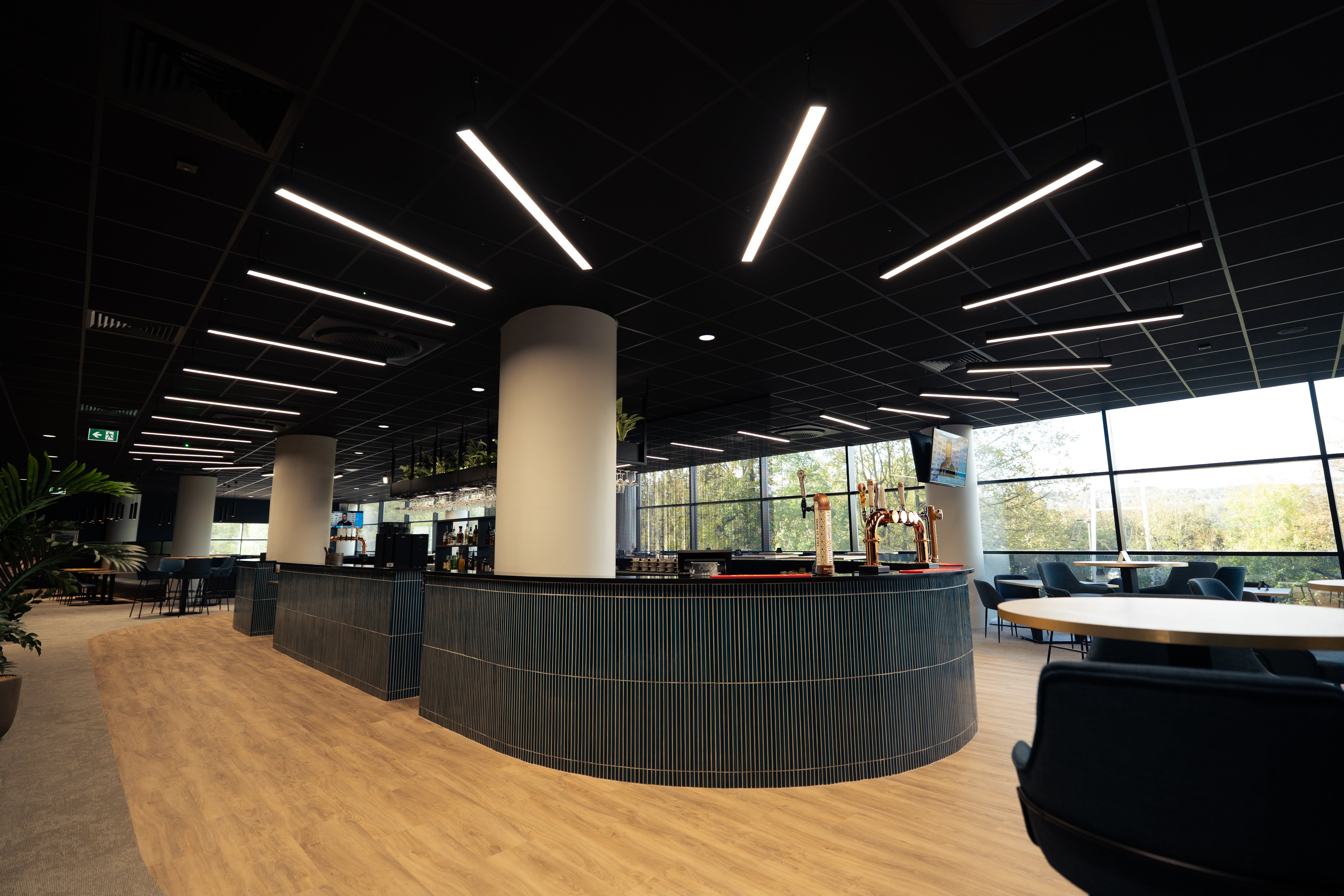 Directors Lounge at Ipswich Stadium ITFC designed by Layrd interior designers