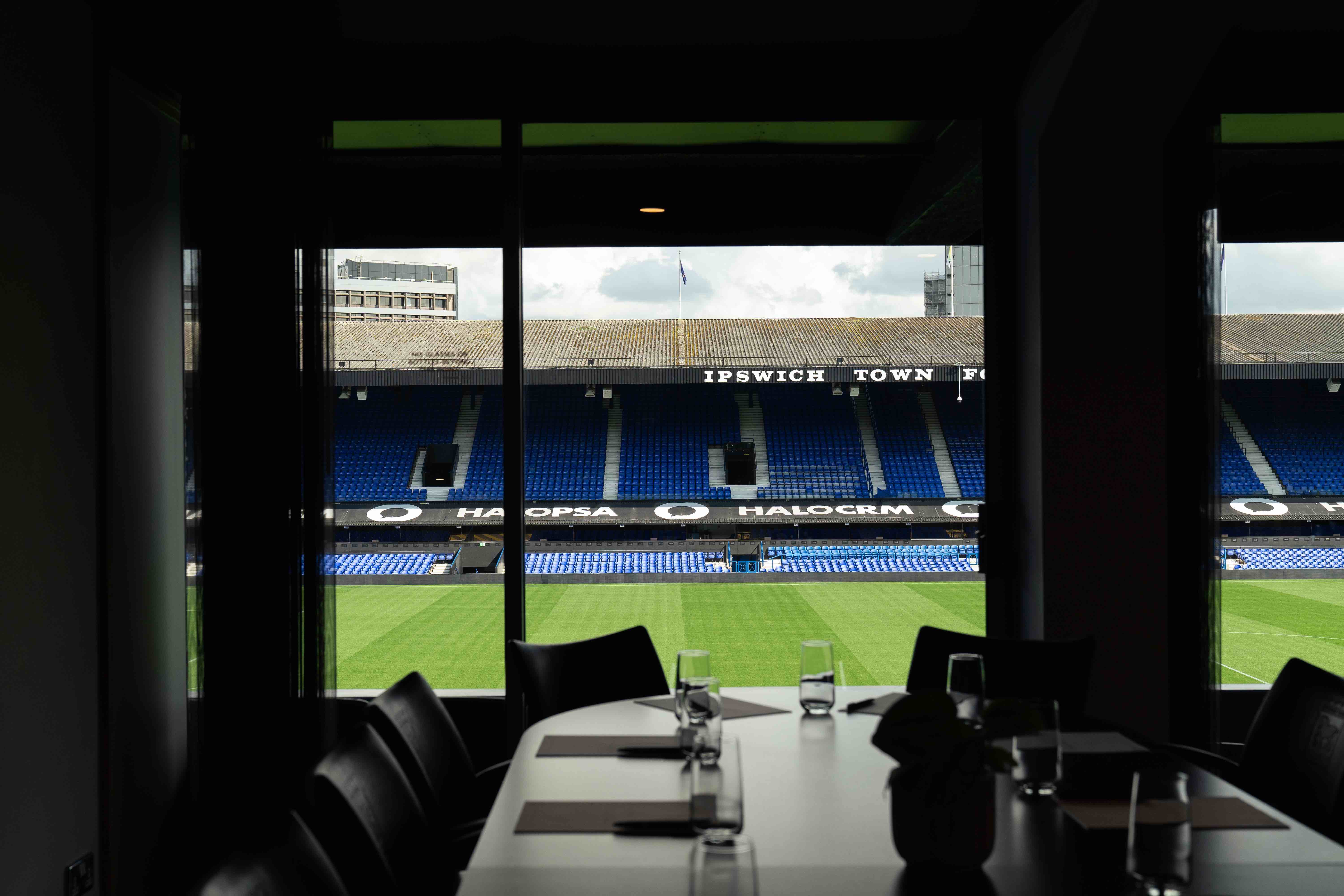 Directors Lounge at Ipswich Stadium ITFC designed by Layrd interior designers