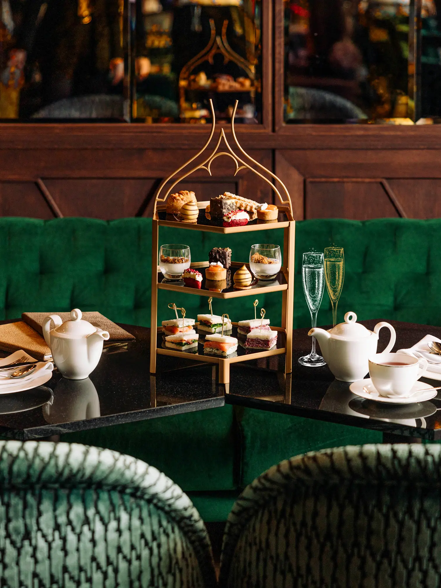 Champagne Afternoon Tea Parisi Udvar Hotel Budapest