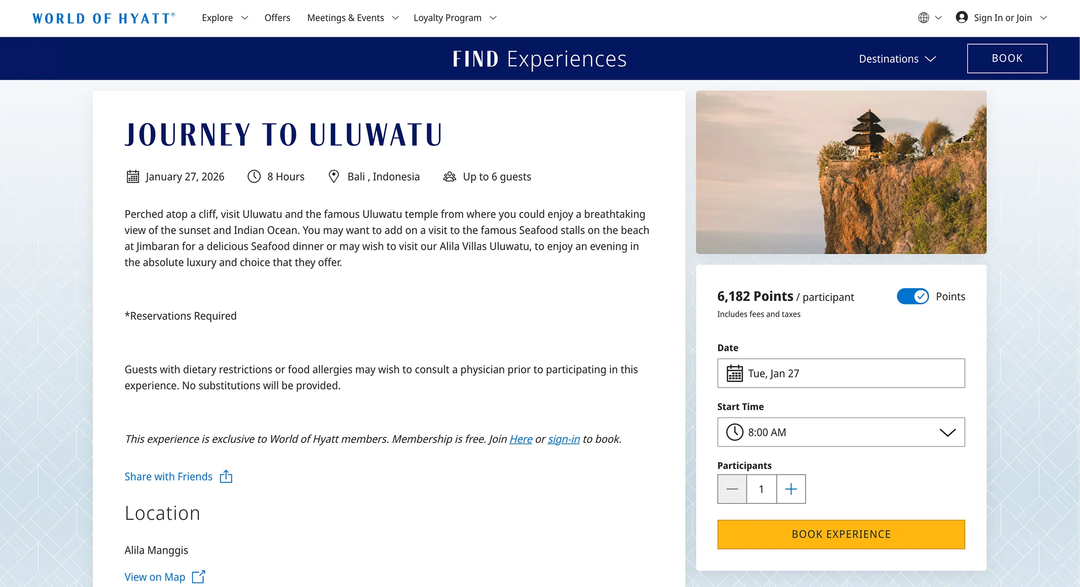 A screenshot of a webpage featuring a bookable experience in Paris for connoisseurs of food and wine.