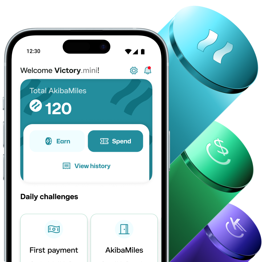 AkibaMiles Dashboard in MiniPay App