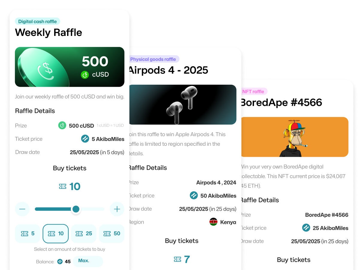 MiniMiles mockups with rewards