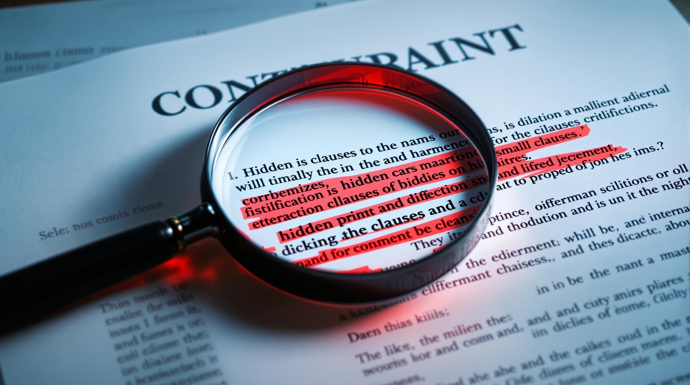 Contrat clauses cachées petits caractères