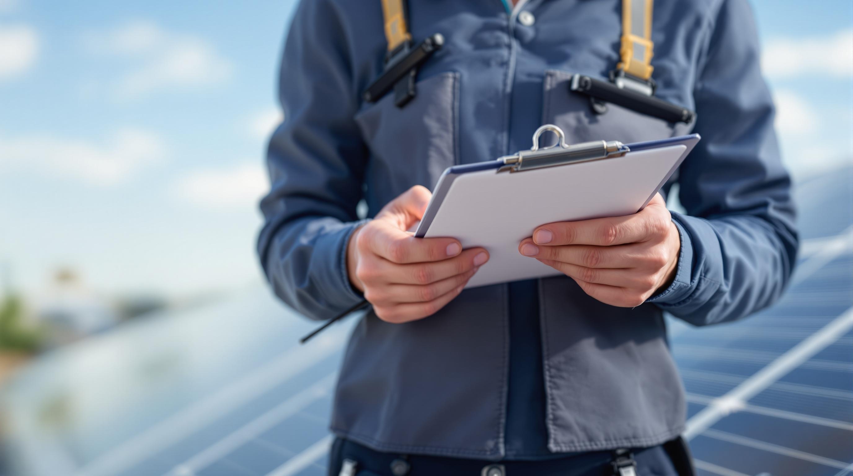Check-list contrôle qualité panneaux solaires