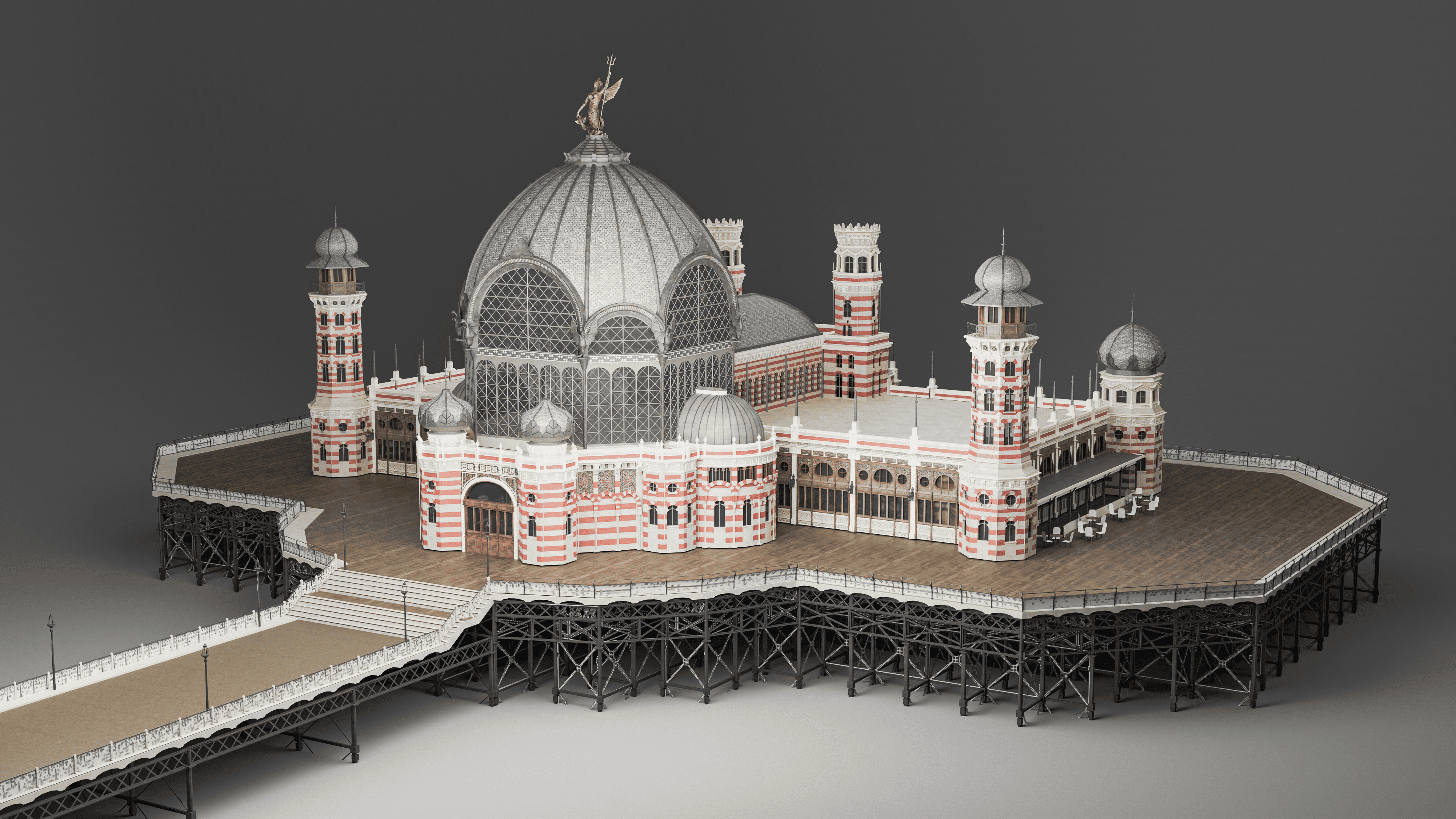 Representation of the Casino de Nice in 3D with texture