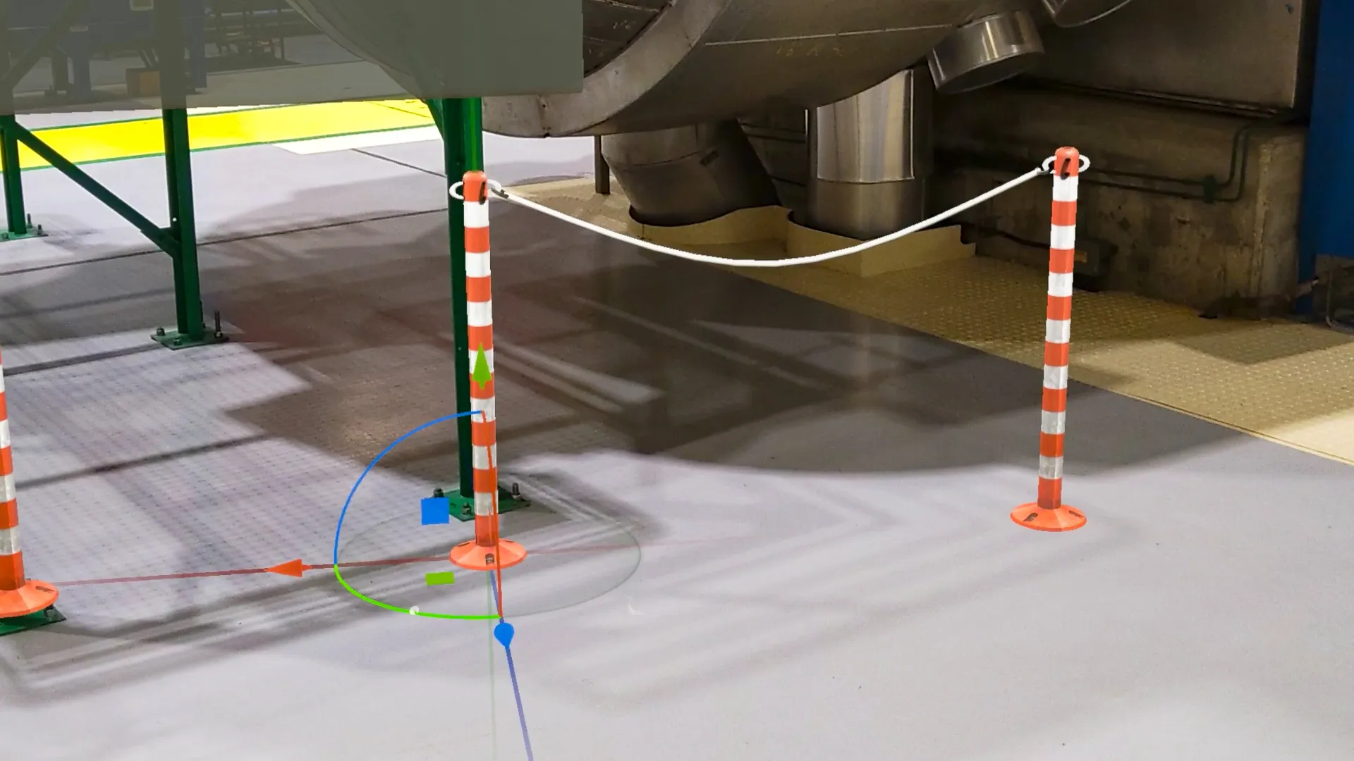 Placement of 3D holographic objects to delimit an intervention zone in a nuclear power plant with VIPER