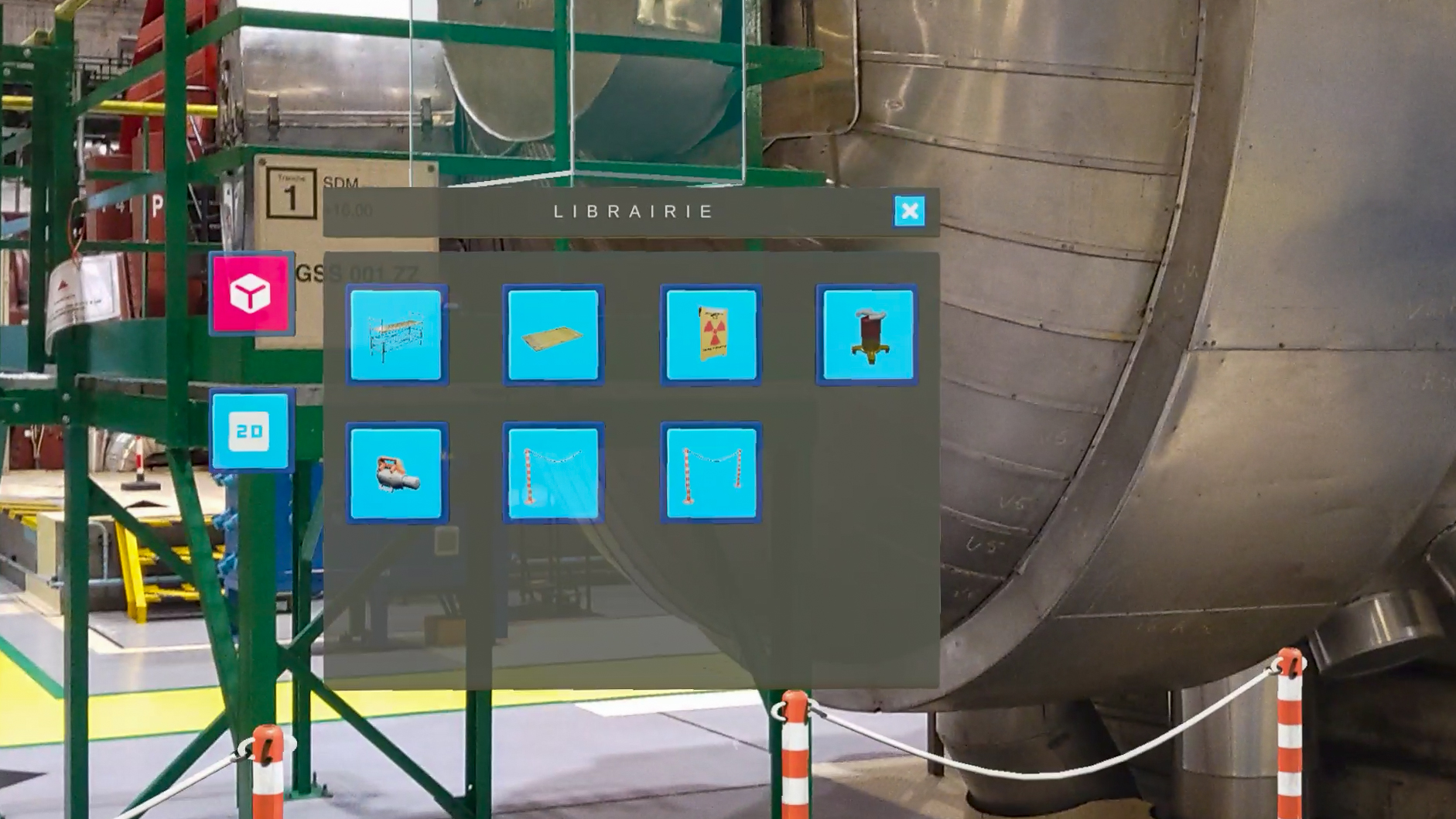 Holographic 3D object library interface in ViPER to prepare and organize on-site operations