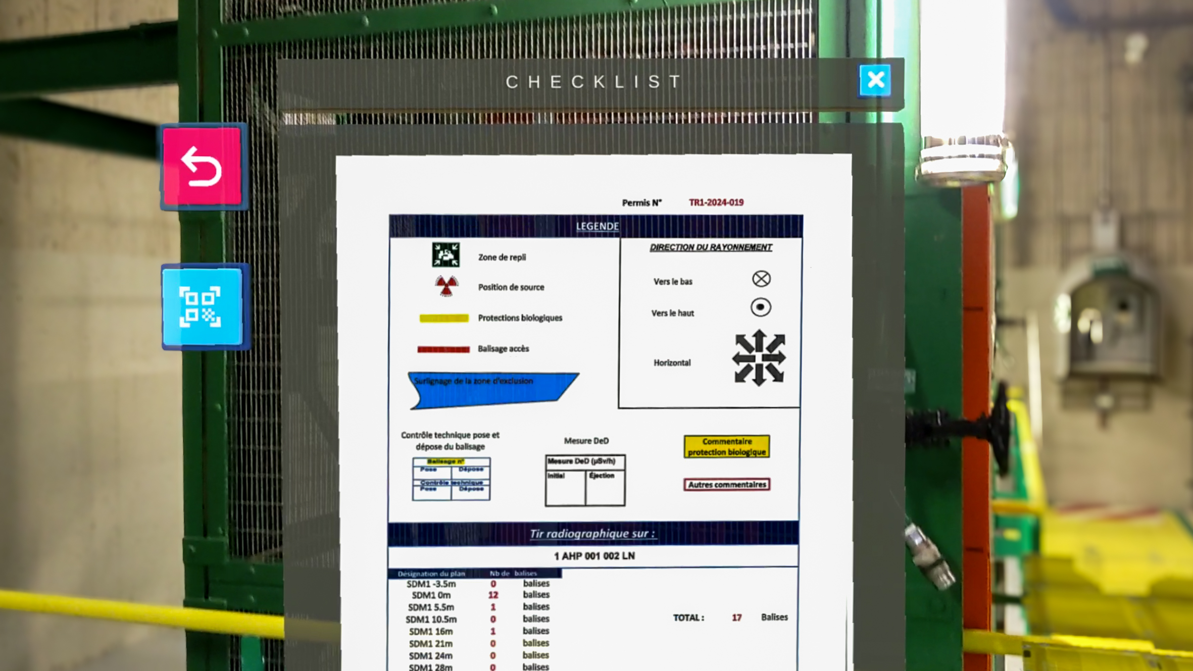 Display of a procedural checklist in augmented reality on HoloLens to secure interventions in EDF power plants