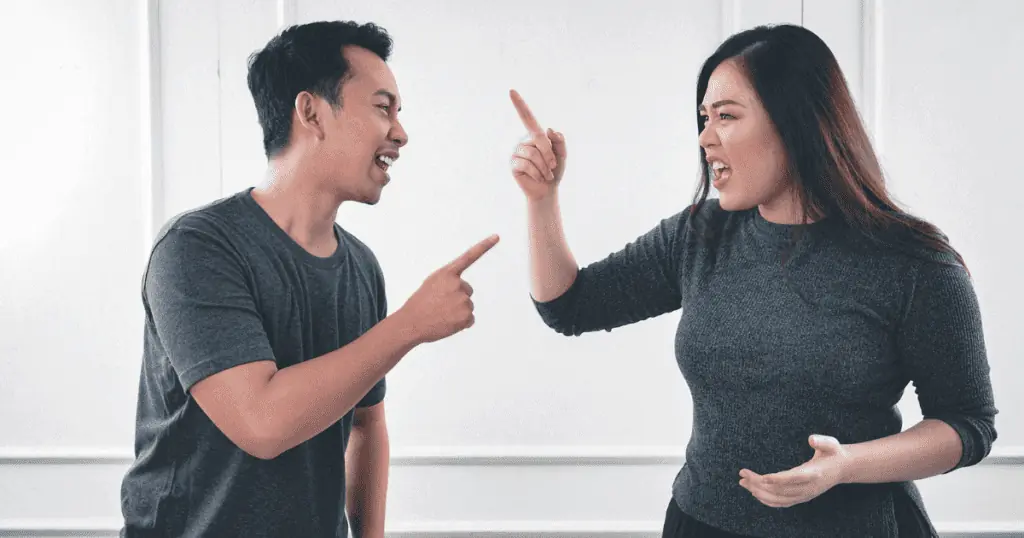 Angry couple