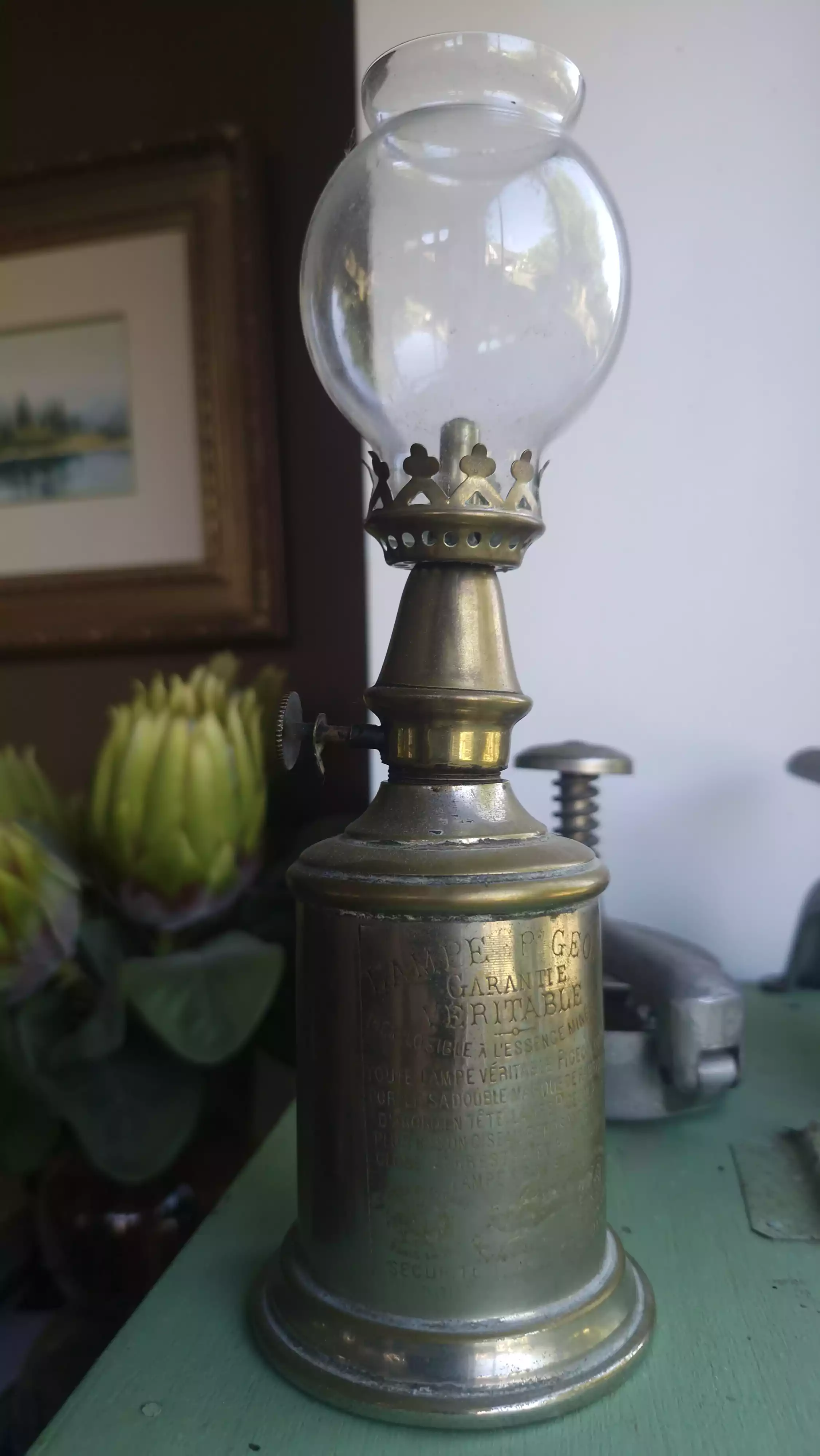 Photo d'une lampe pigeon