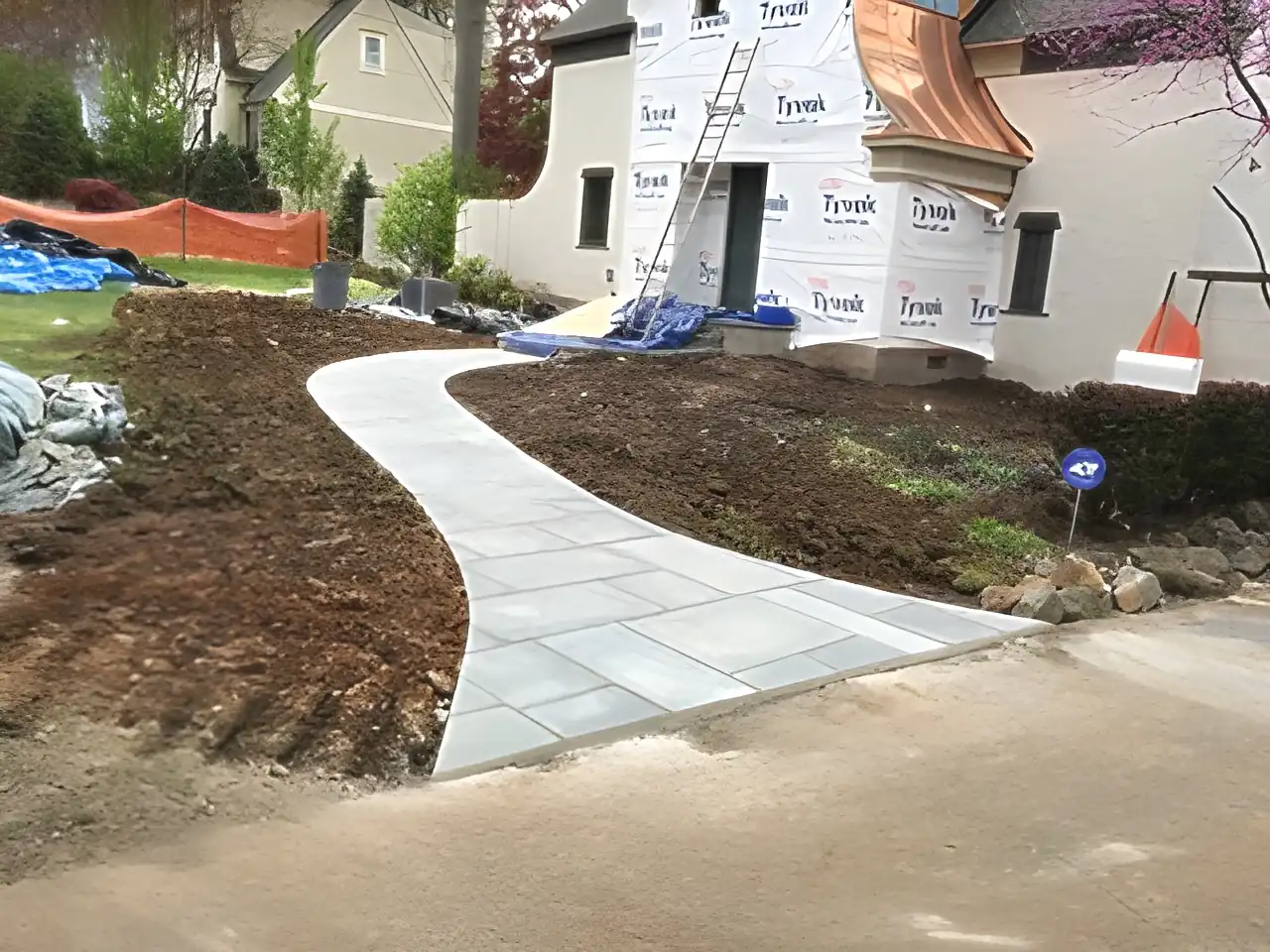 G. Deluca & Sons - Bluestone - bluestone-walkway-installation