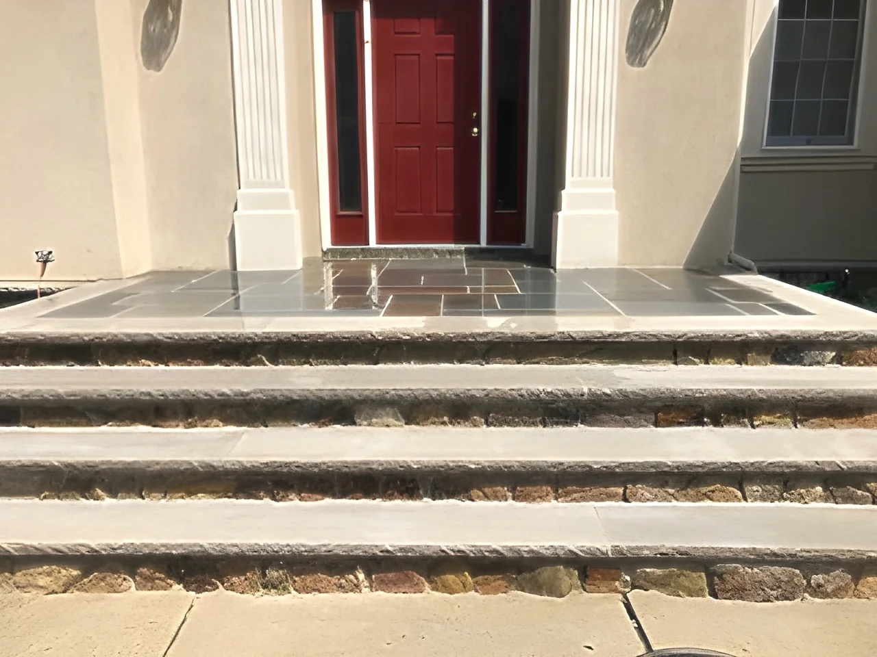G. Deluca & Sons - Step Installation - stone-step-installation-blue-stone