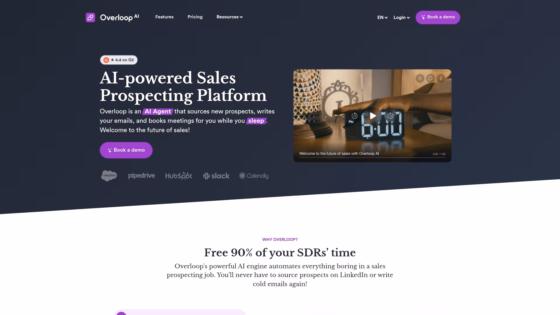 Screenshot of website Overloop