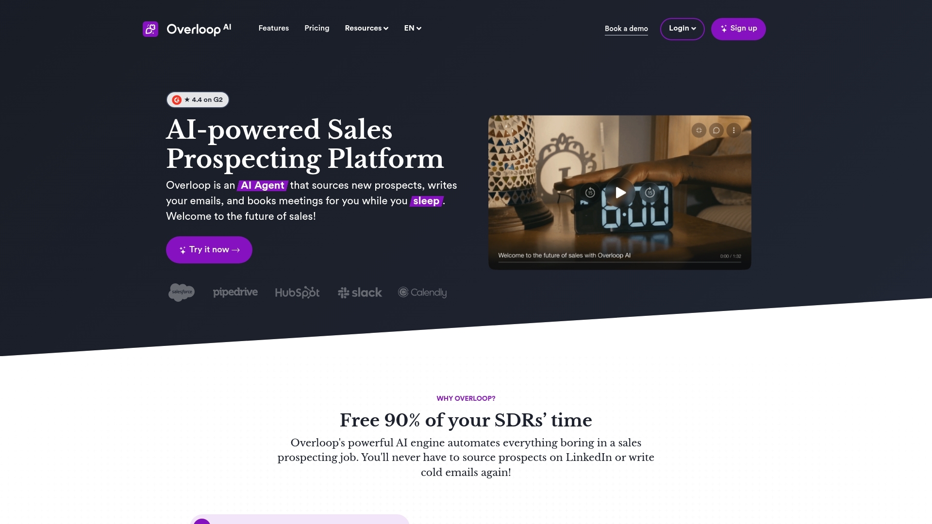 Screenshot of website Overloop