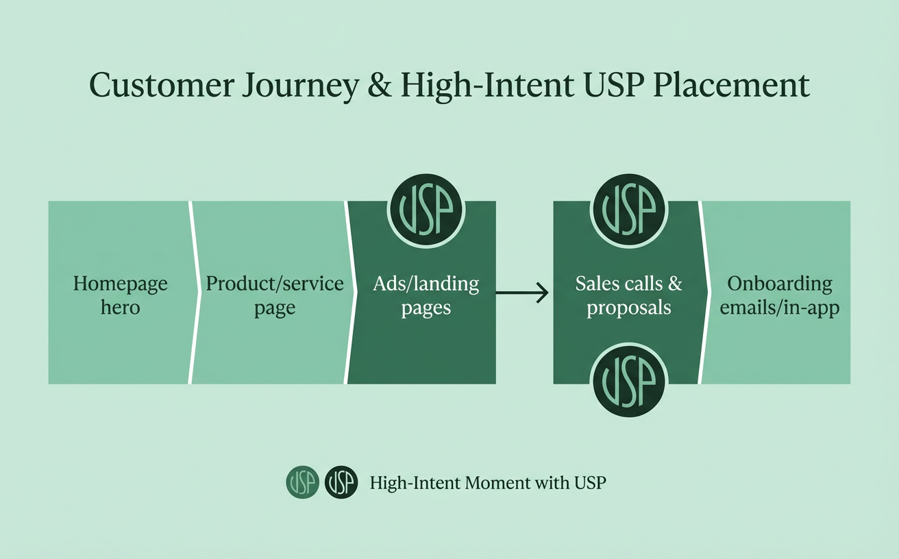 Where to repeat your USP so buyers actually notice it