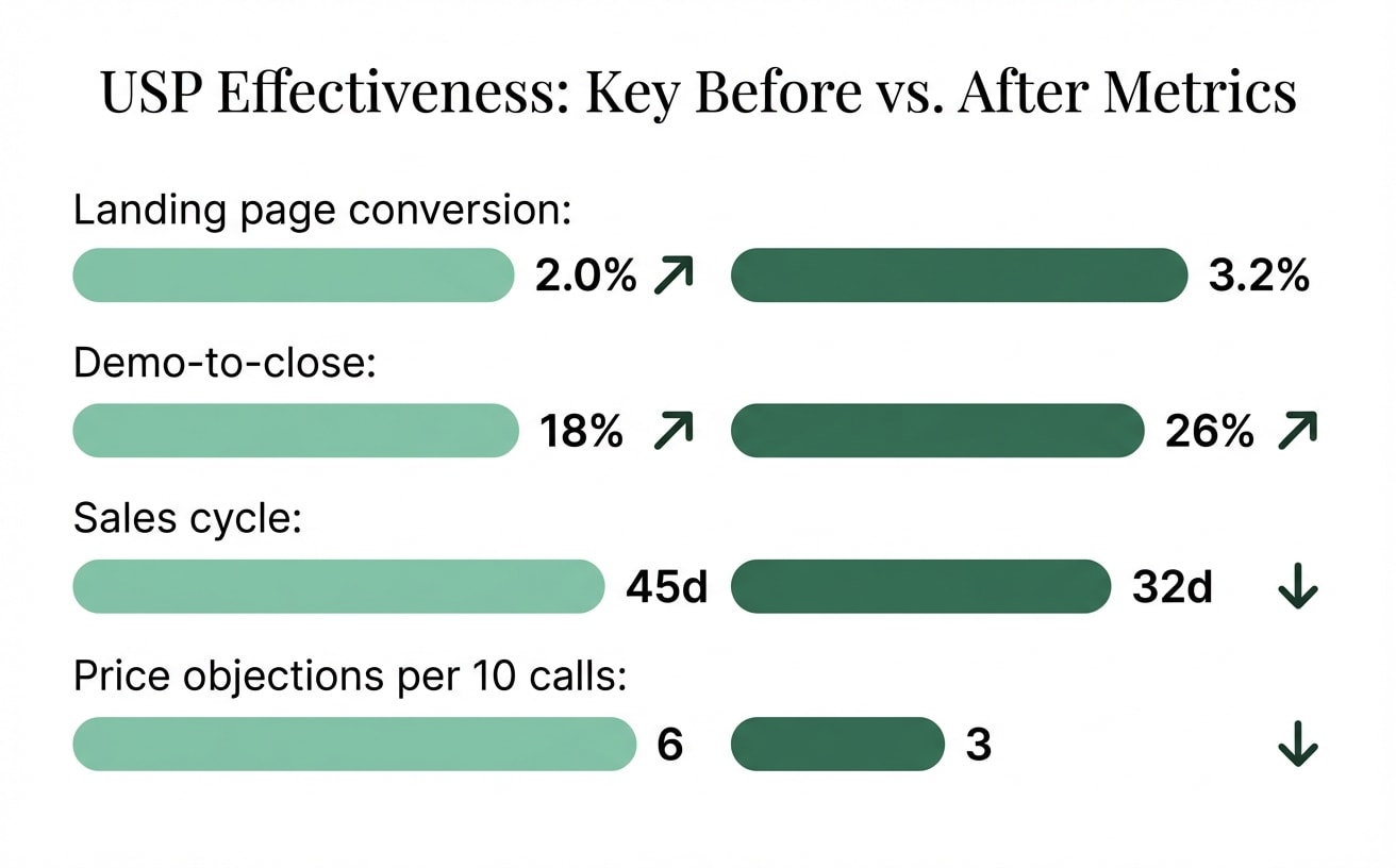 Signals your USP is working: watch these metrics move